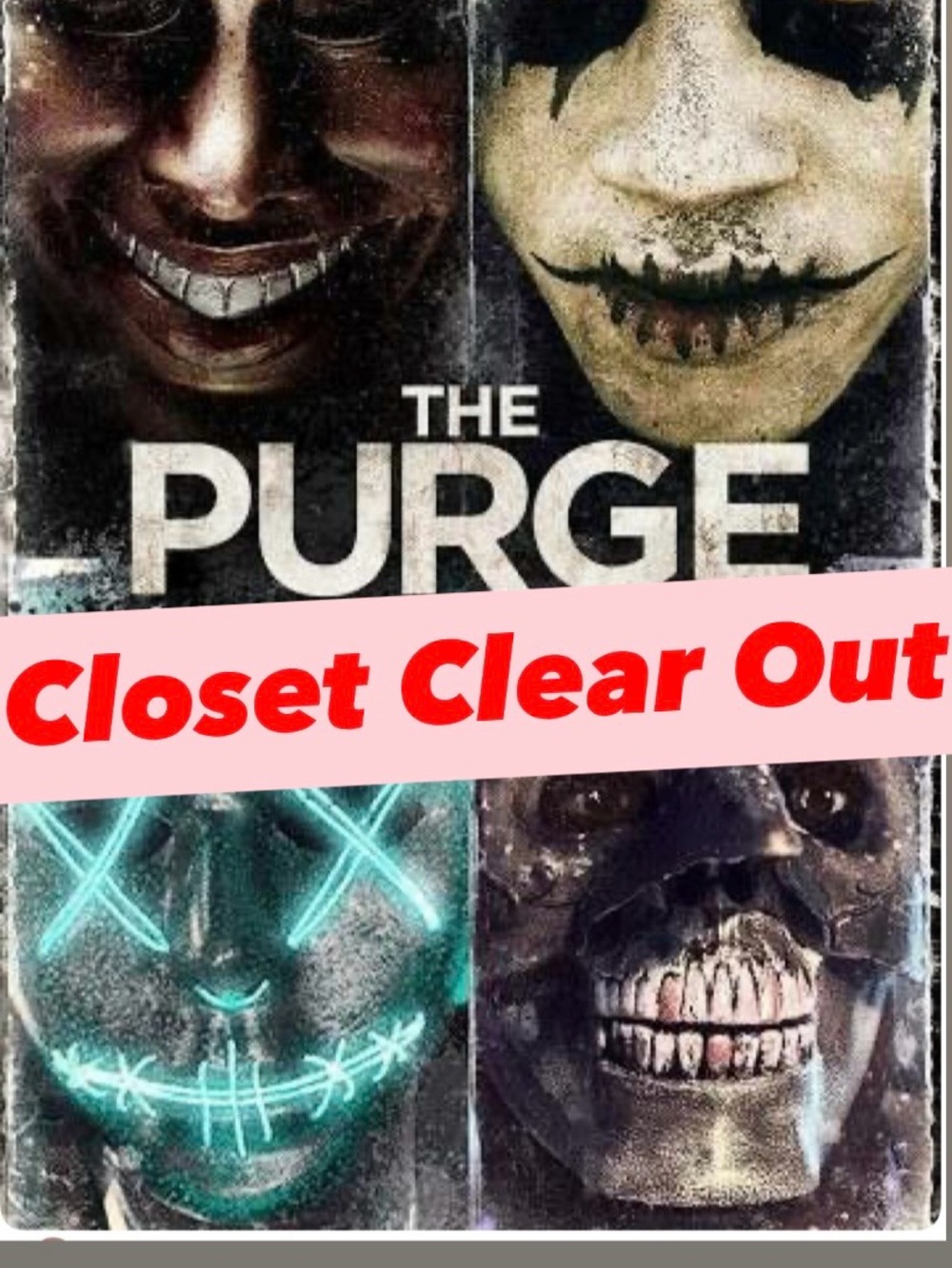 Flyer For My Closet Clear Out Shows
